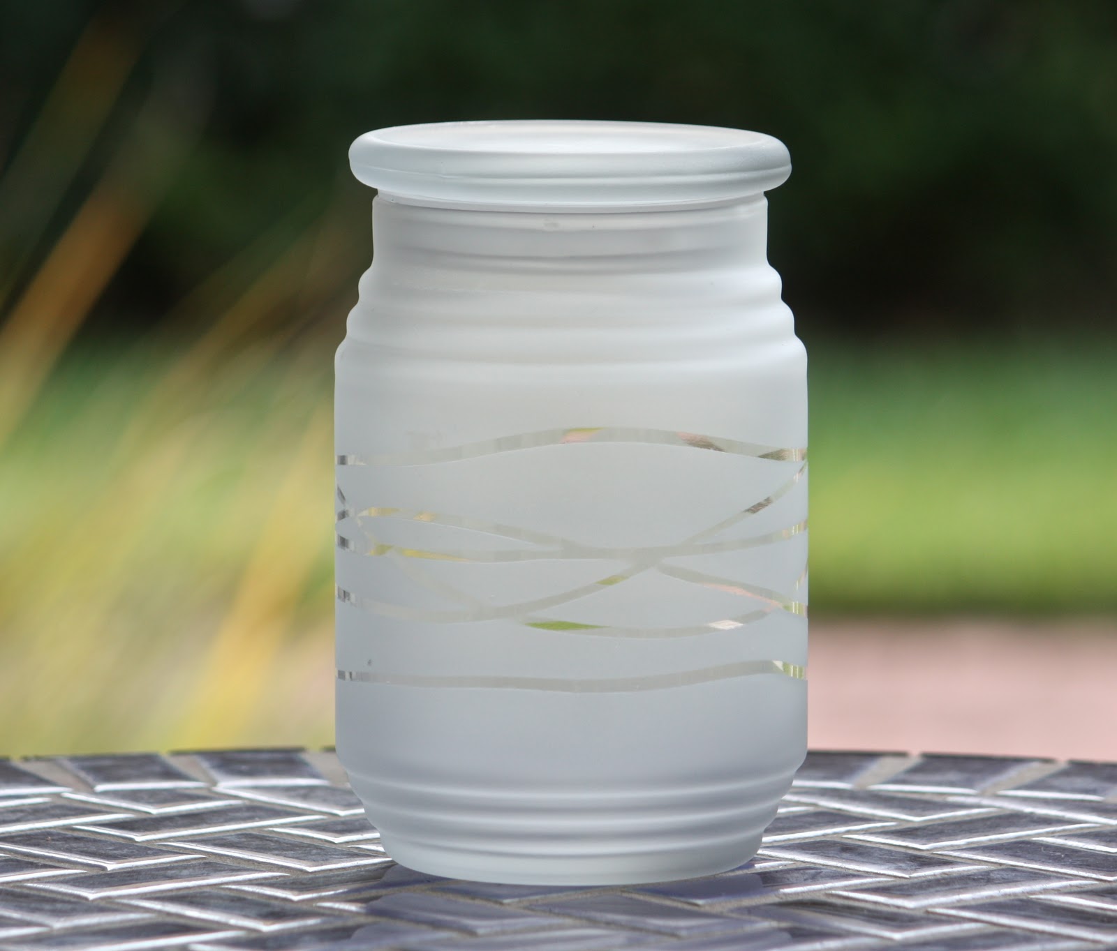 Desperate Craftwives Frosted Candle Jar