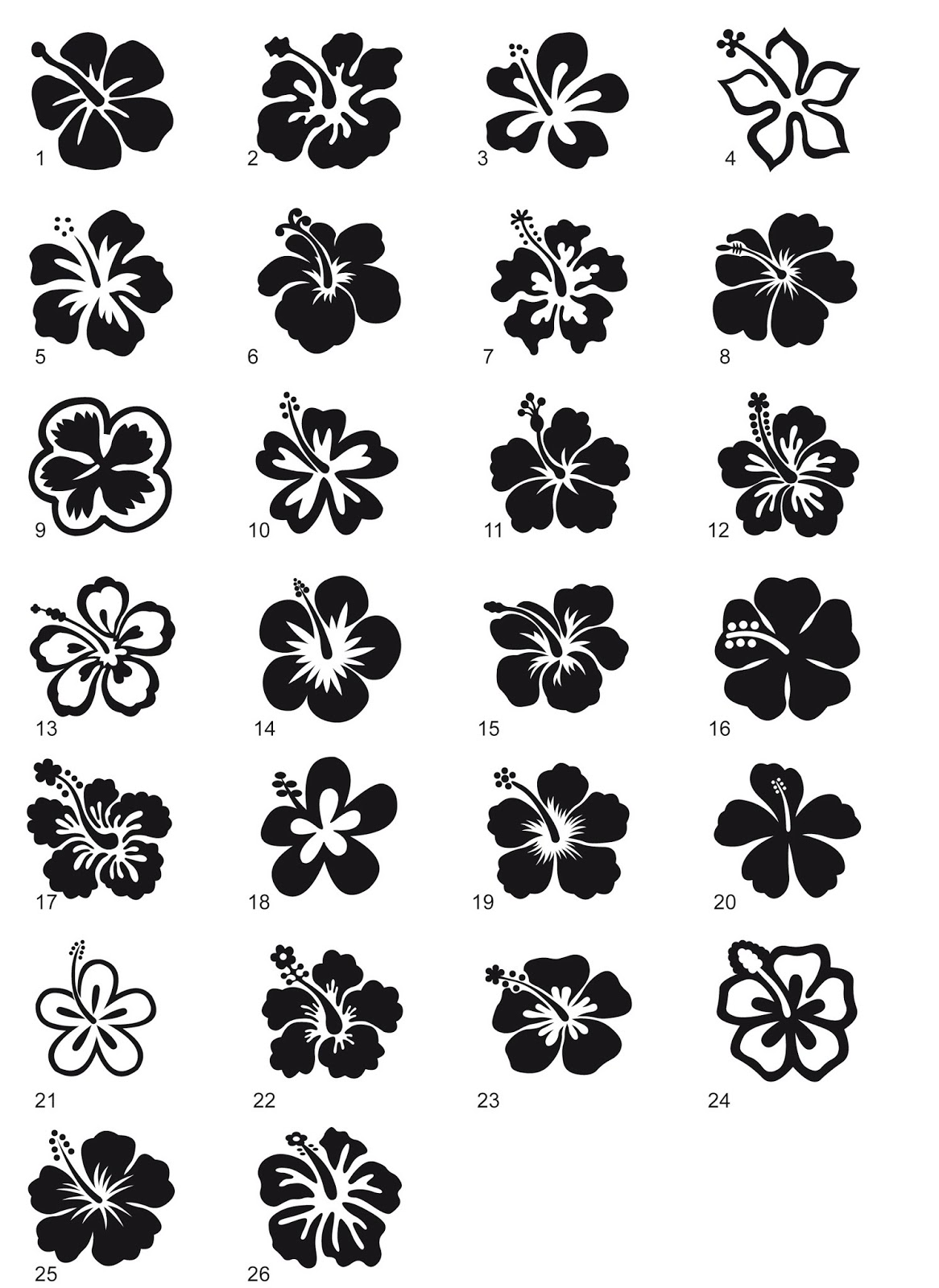 Small Flower Stencils Free | Joy Studio Design Gallery - Best Design