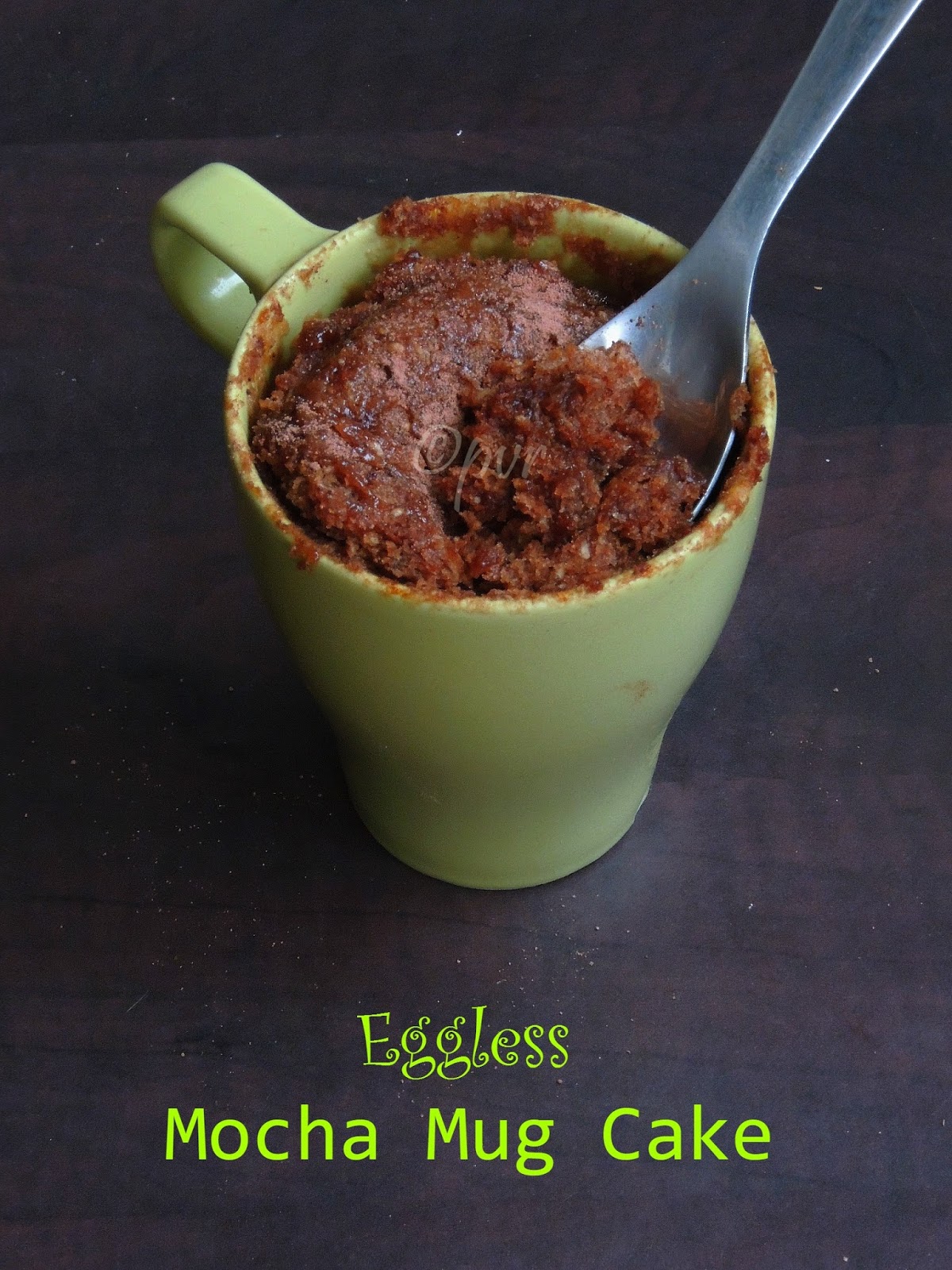 Priya's Versatile Recipes Eggless Mocha Mug Cake