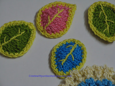 Free pattern Crochet leaves 2