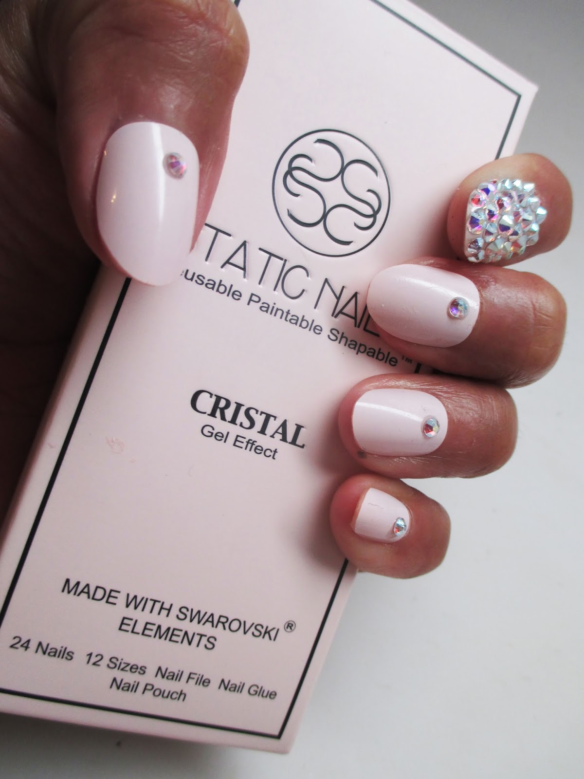 Wedding Series Blinged Out Blush Bridal Shower Nails Makeup By RenRen