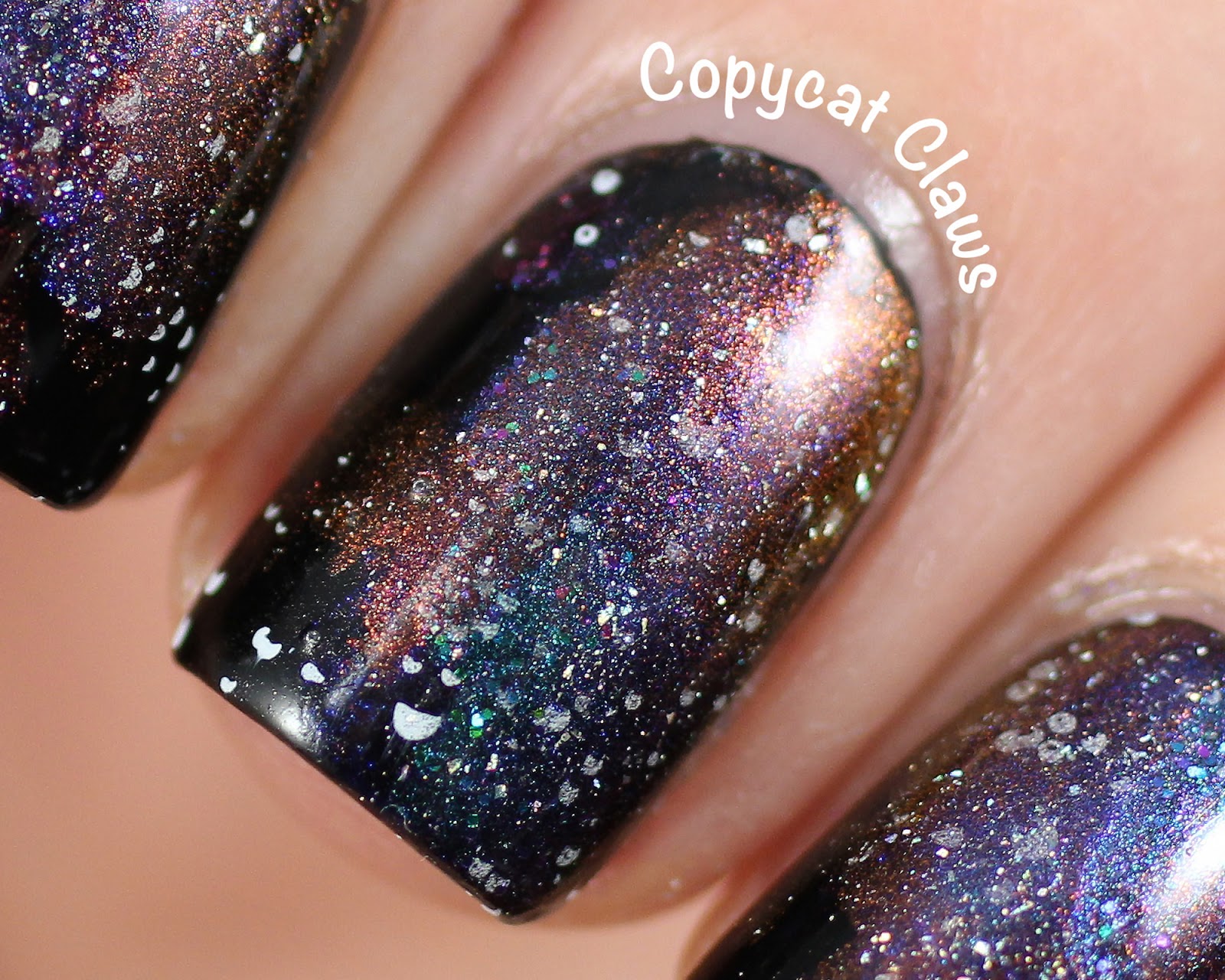 Galaxy Nail Designs with Holographic Polish - wide 10