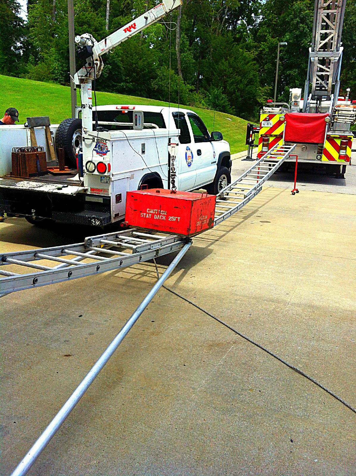 Brentwood Fire and Rescue Station Life Ladder Testing