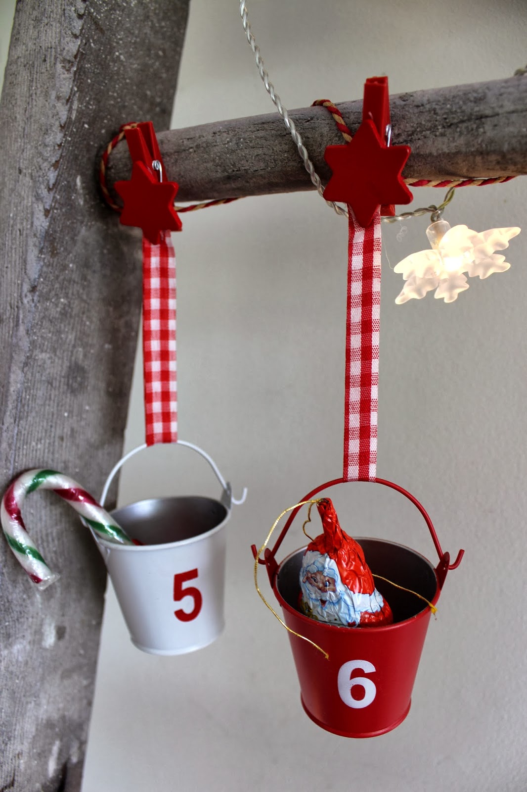 Advent Calendar on a Vintage Ladder For Christmas Desire Empire