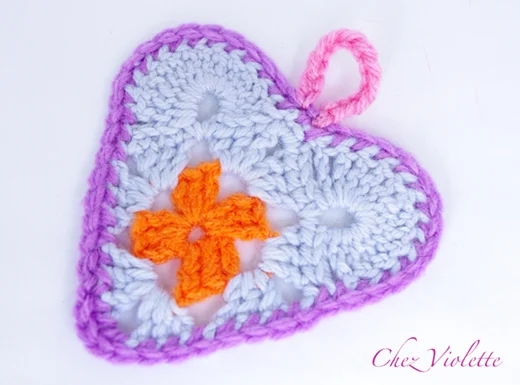 granny heart crochet - chez violette