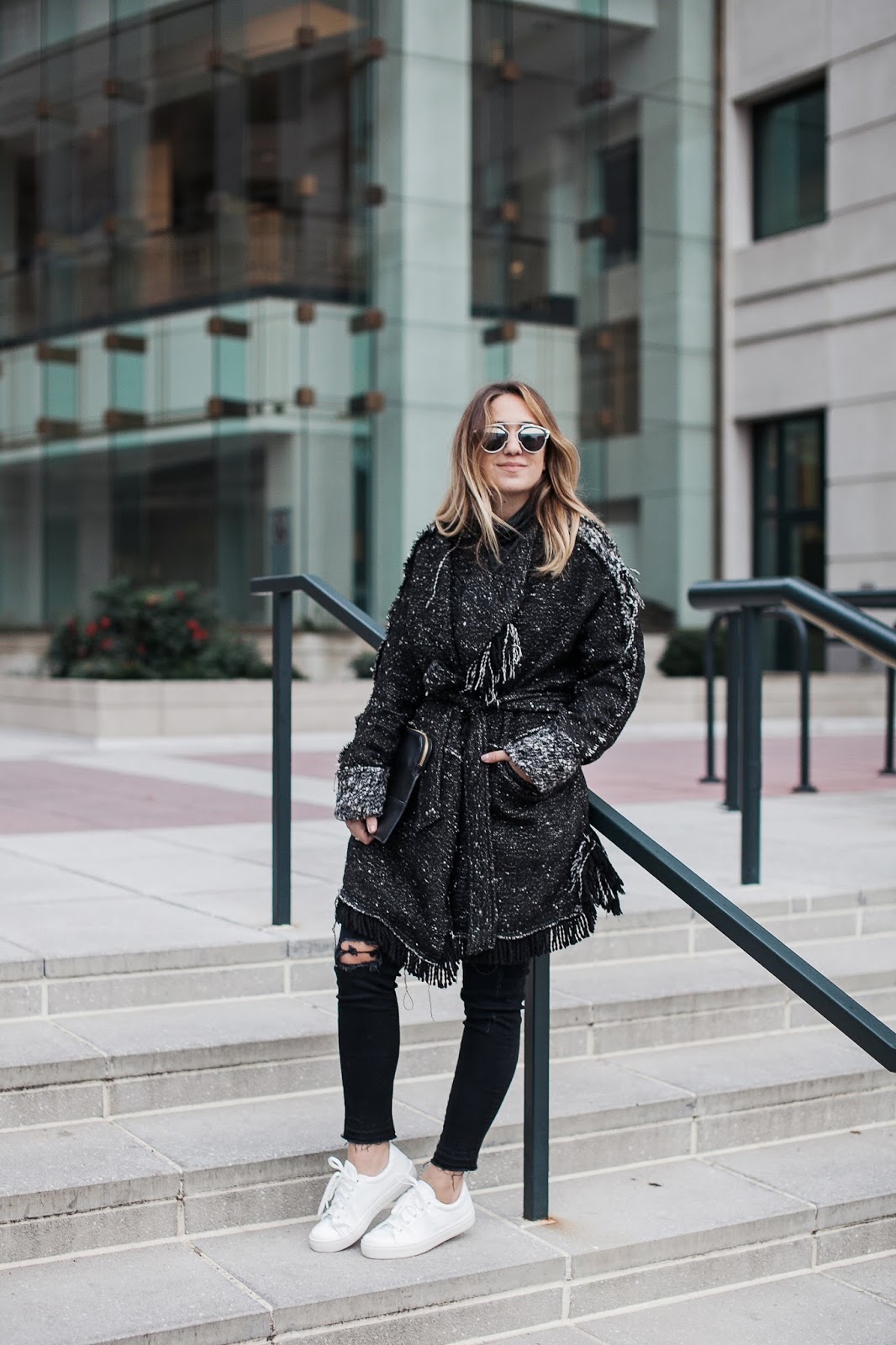 Fringe Blanket Coat The Fashionably Broke