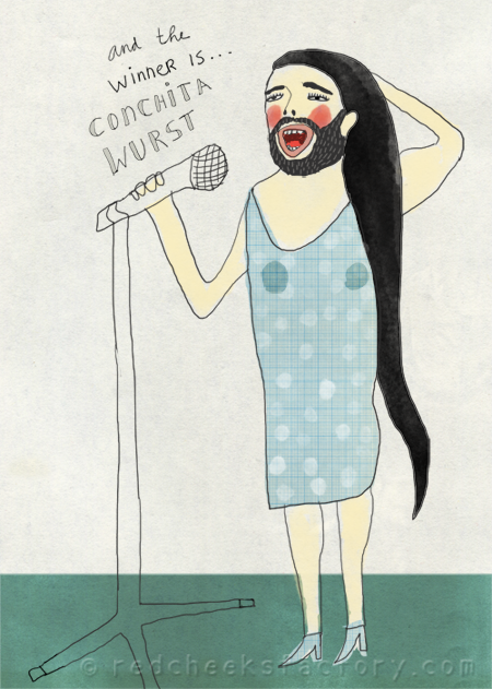 Conchita Wurst, the bearded lady, winner of the Eurovision Song Contest 2014