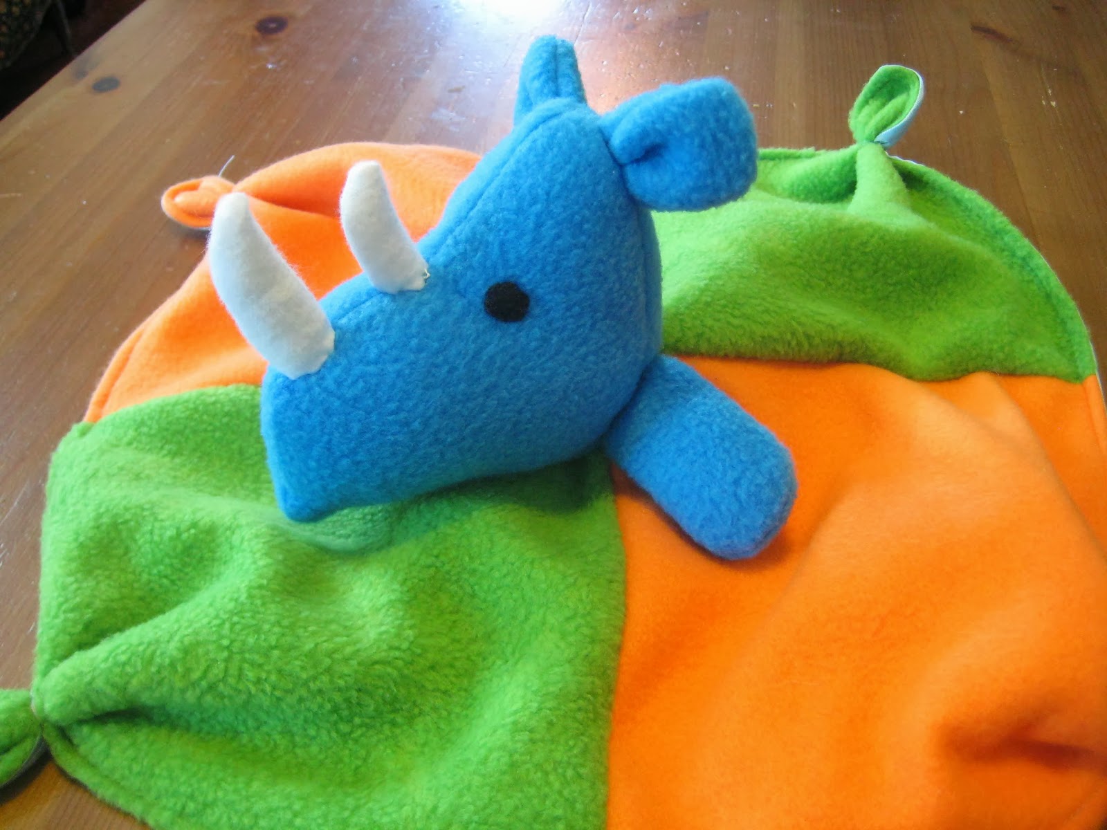 Tangible Pursuits Rhino Lovey Blanket