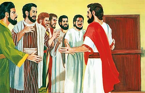 Reencuentro de Jesús con apóstoles