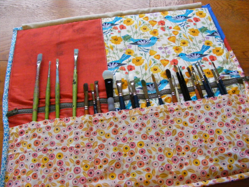 Camp Follower Bags and Quilts Paint Brush case
