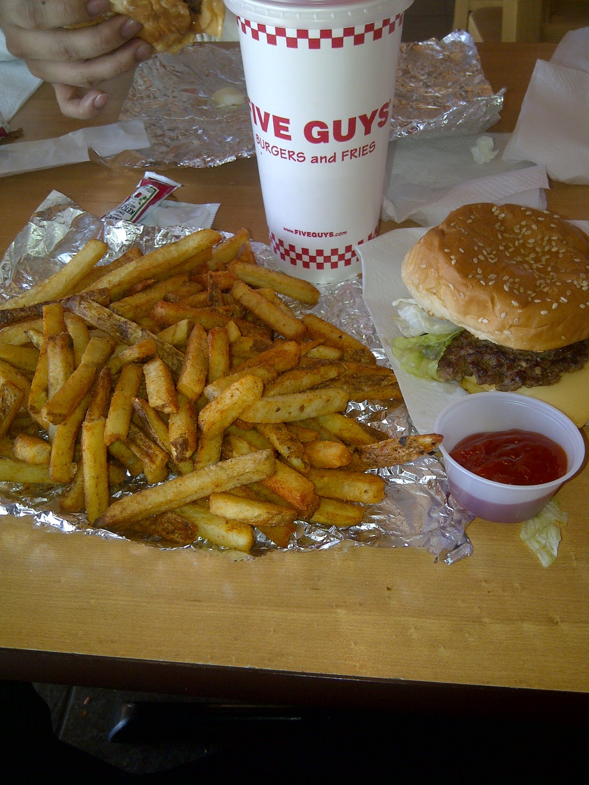 eat good in the hood five guys burgers and fries five guys the works
