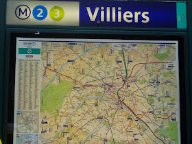 Villiiers Metro Stop Map in Paris