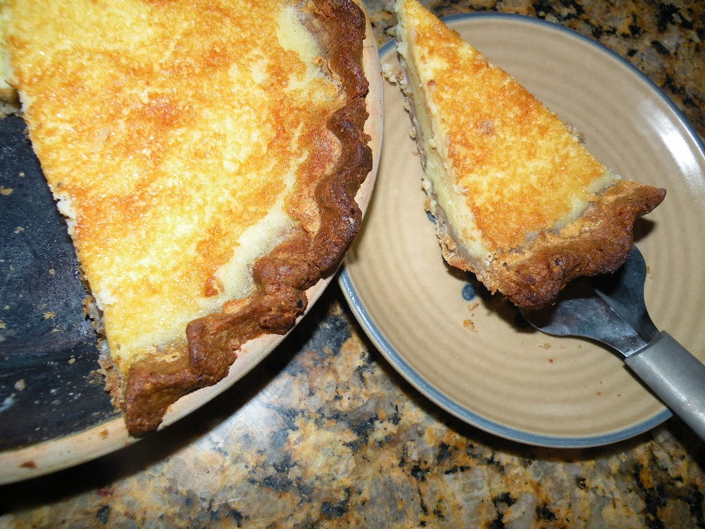 Winged Musings Buttermilk Pie with Pecan Crust