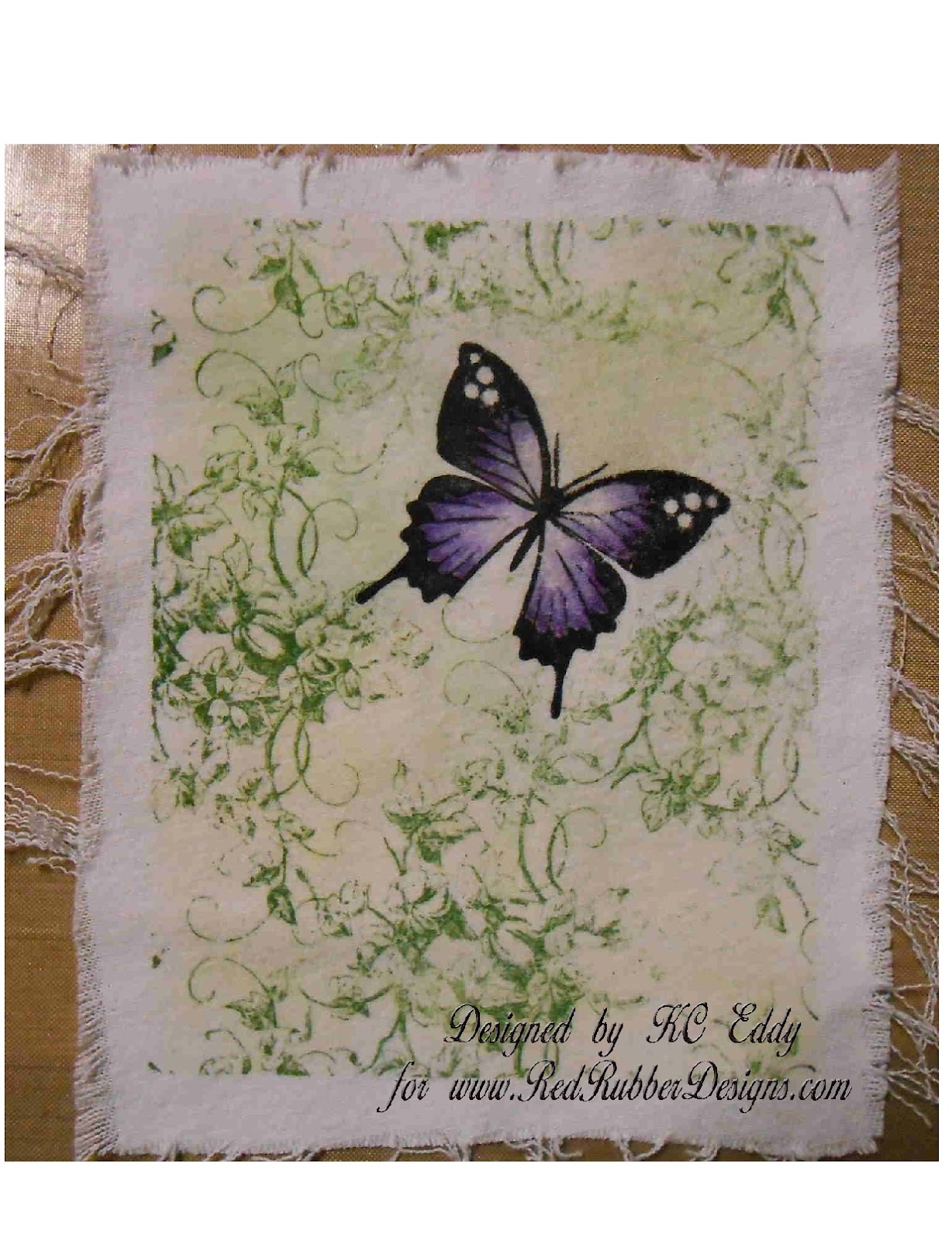 Red Rubber Inspirations Stamping on Ironon Transfers