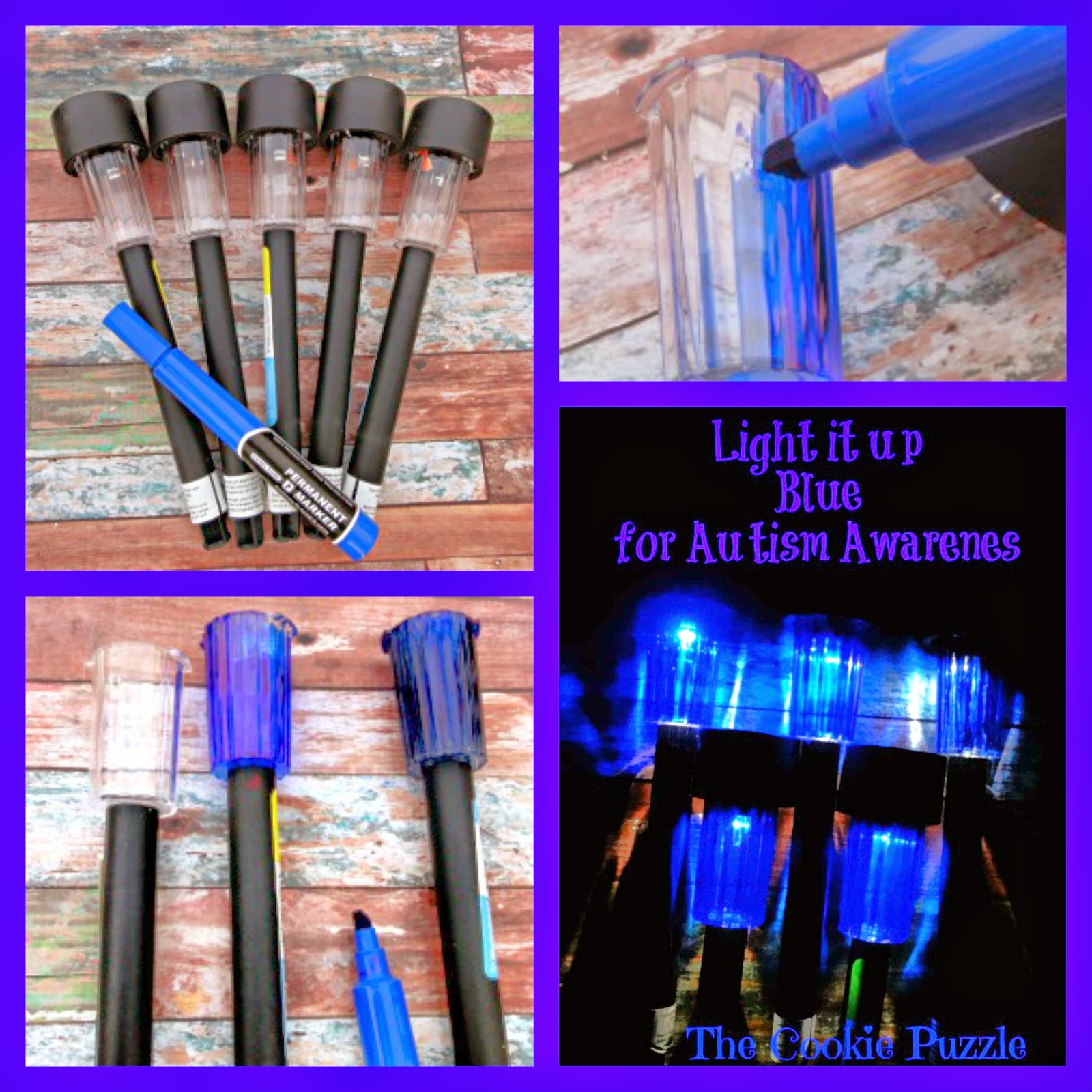 The Cookie Puzzle Light it up Blue for Autism Awareness Simple Blue