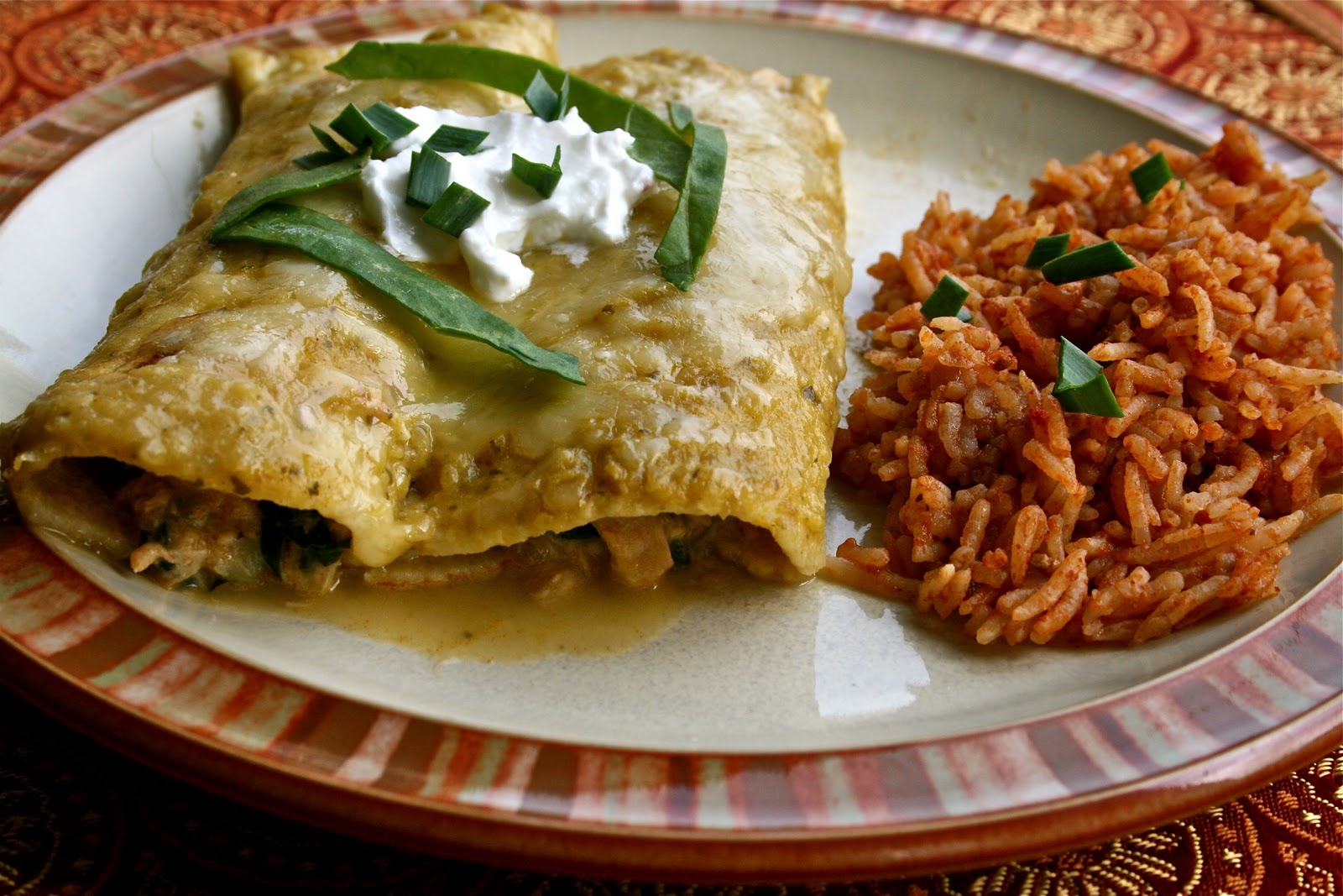 E is for Enchiladas Verdes