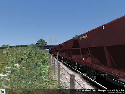 Fastline Simulation - HBA/HEA Coal Hoppers: With a Class 37/0 providing the power and some of the new fangled HBA hoppers providing the fitted head 8N98 1032 Healey Mills - Tyne Yard enters a 20mph TSR during it's journey north along the ECML.
