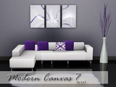 Set of 10 Modern Canvas's Purple+and+Silver+Modern+Canvas+7+-+Copy