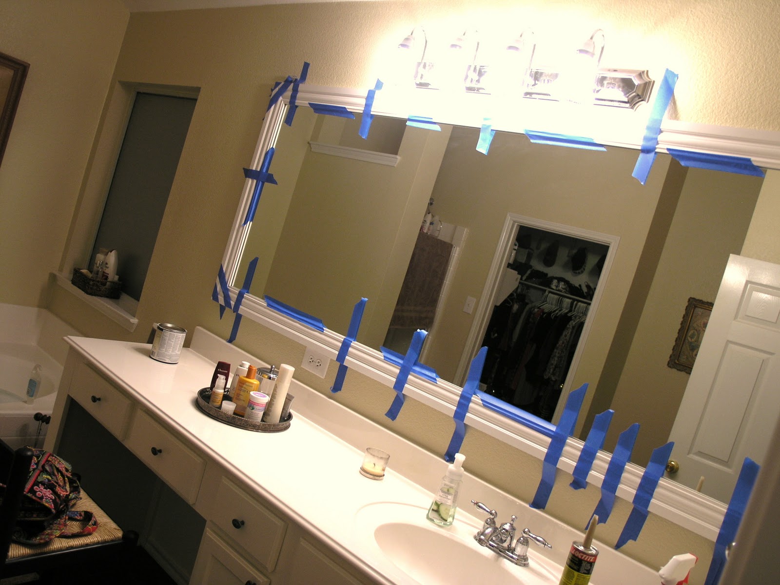 It's A Wannabe Decorator's Life Framing Out a Mirror and Quarter Round