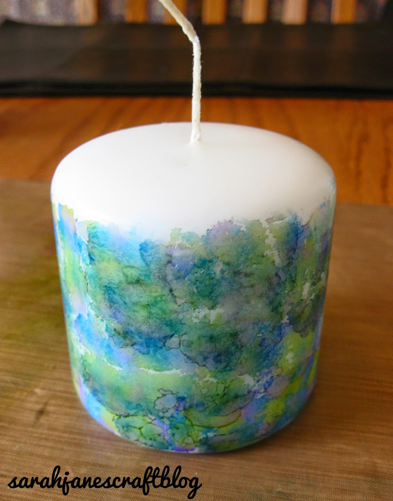 Sarah Jane's Craft Blog Alcohol Ink Pillar Candles