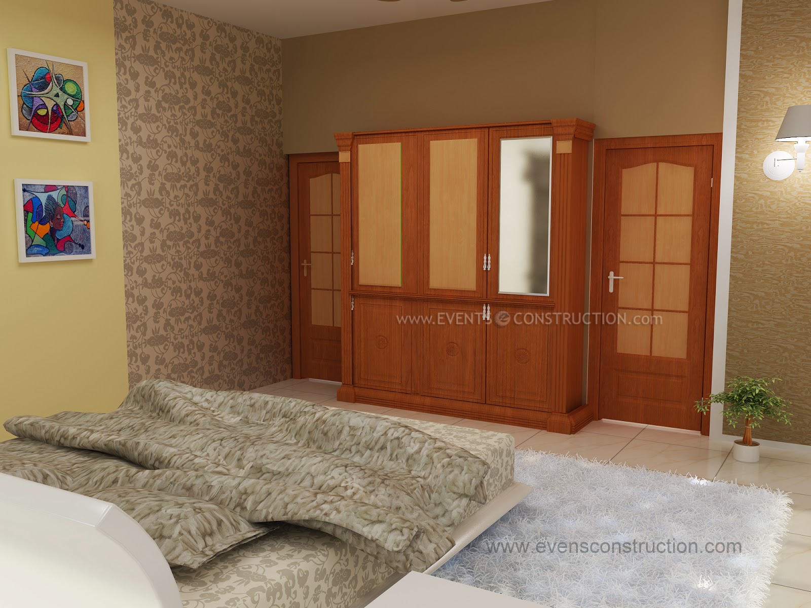 Wooden wardrobe living room interiors pdf