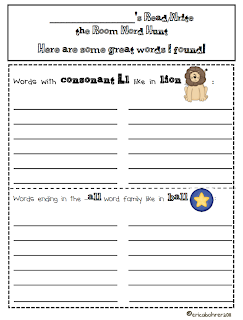 Printables Write The Room Worksheet readwrite the room worksheets ericas ed ventures they then record words on like one pictured below which is included in my 86 center recording sheets pa