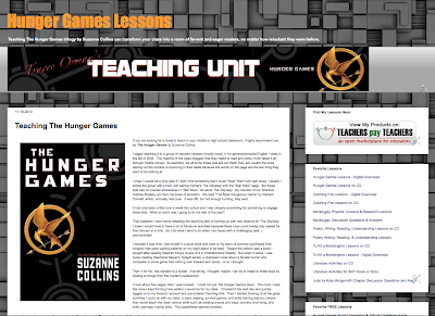 Teaching The Hunger Games http://www.hungergameslessons.com/2010/11/teaching-hunger-games.html