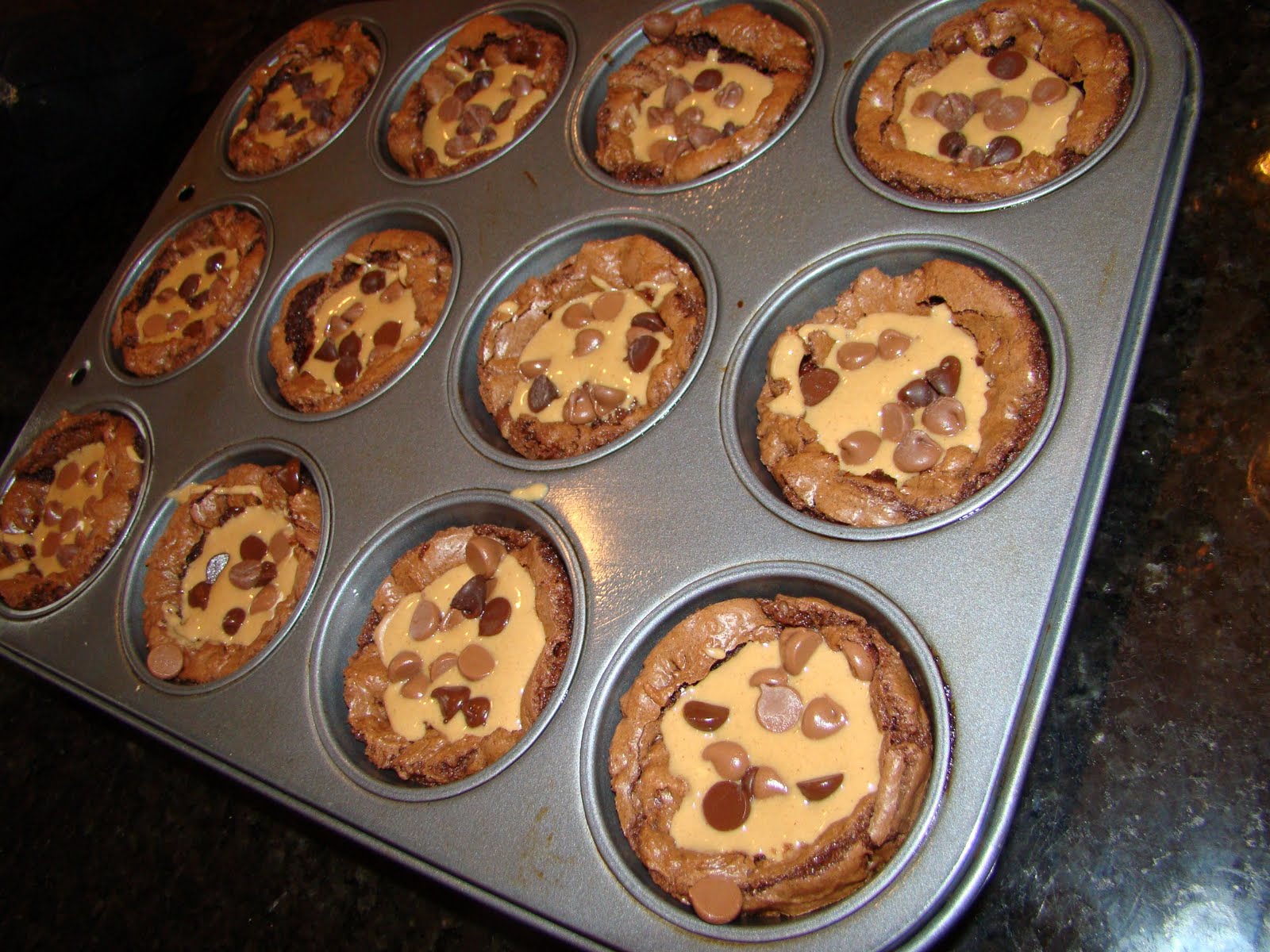 A Girl And Her Apron. Recipe 4 Peanut Butter Chocolate Brownie Cups.