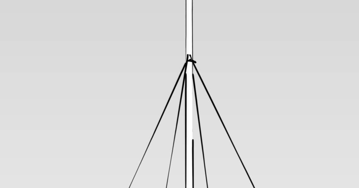 Ropes and Poles Suspended flagpole