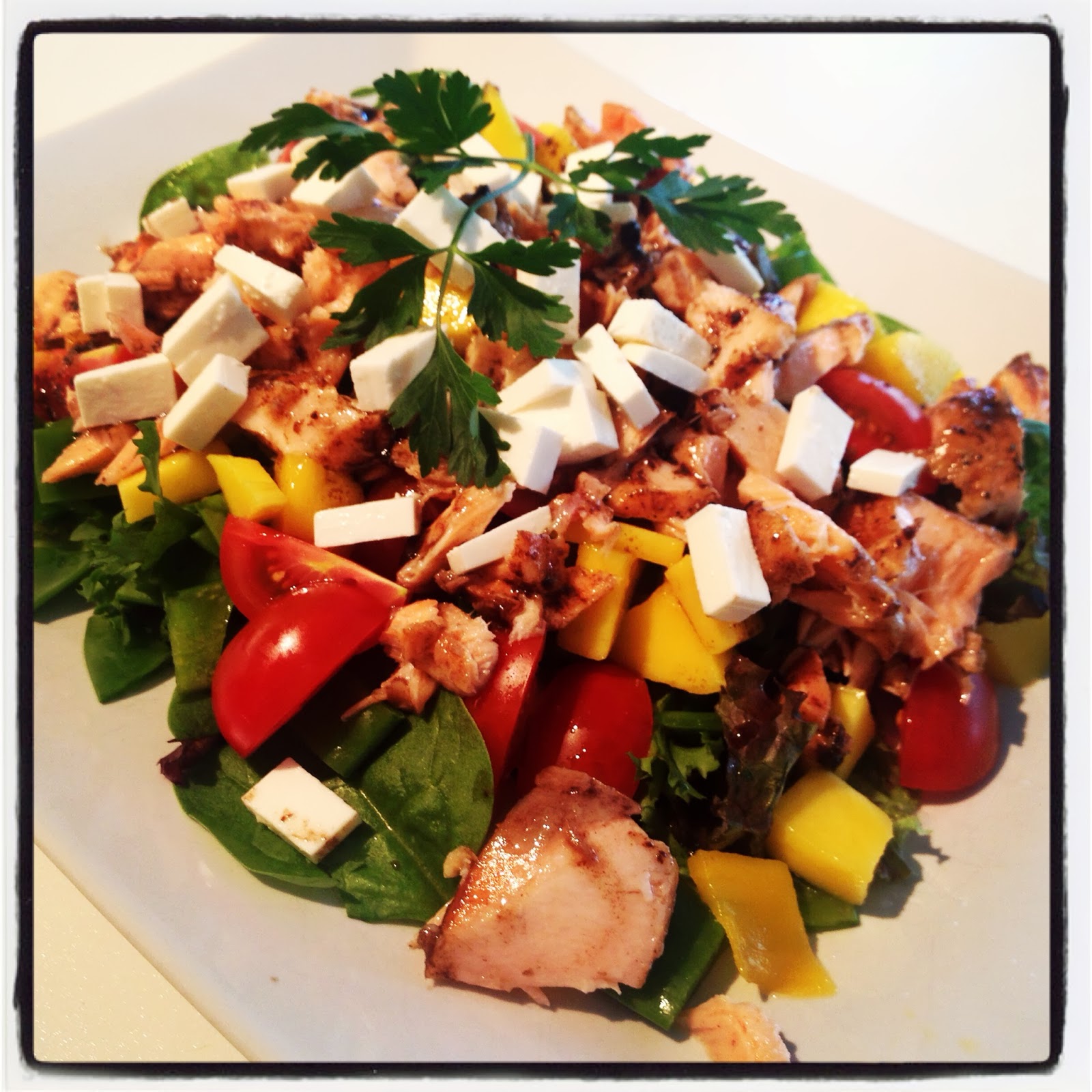 Gourmet light Grymt god Sallad med ugnsbakad lax 9 propoints