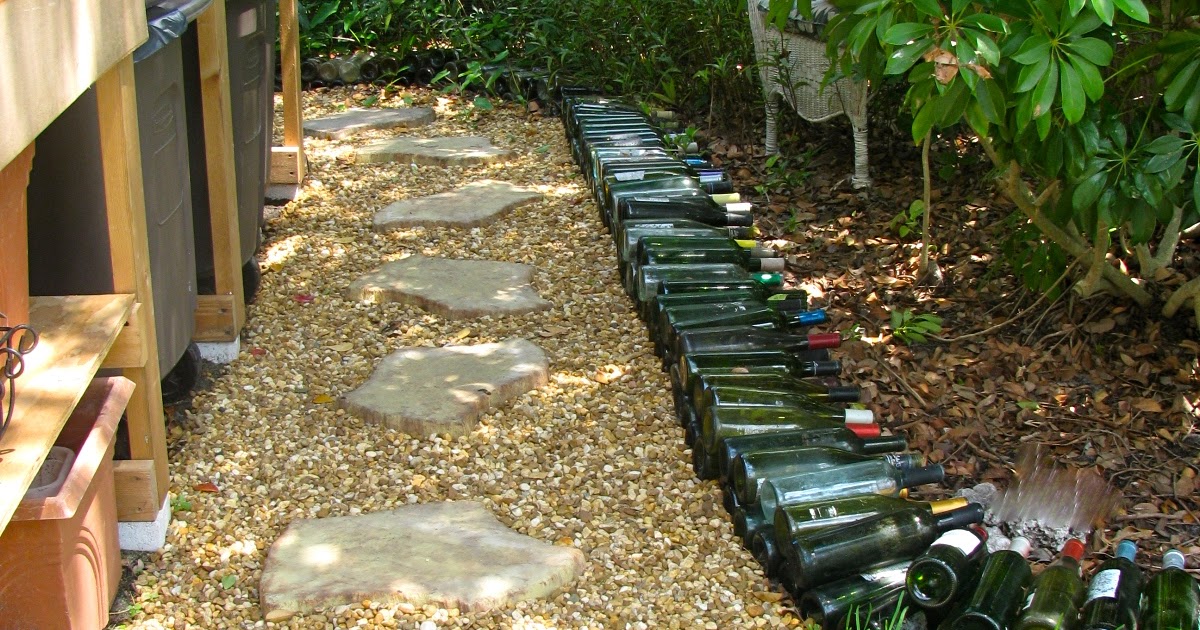 MAY DAYS Wine Bottle Garden Border