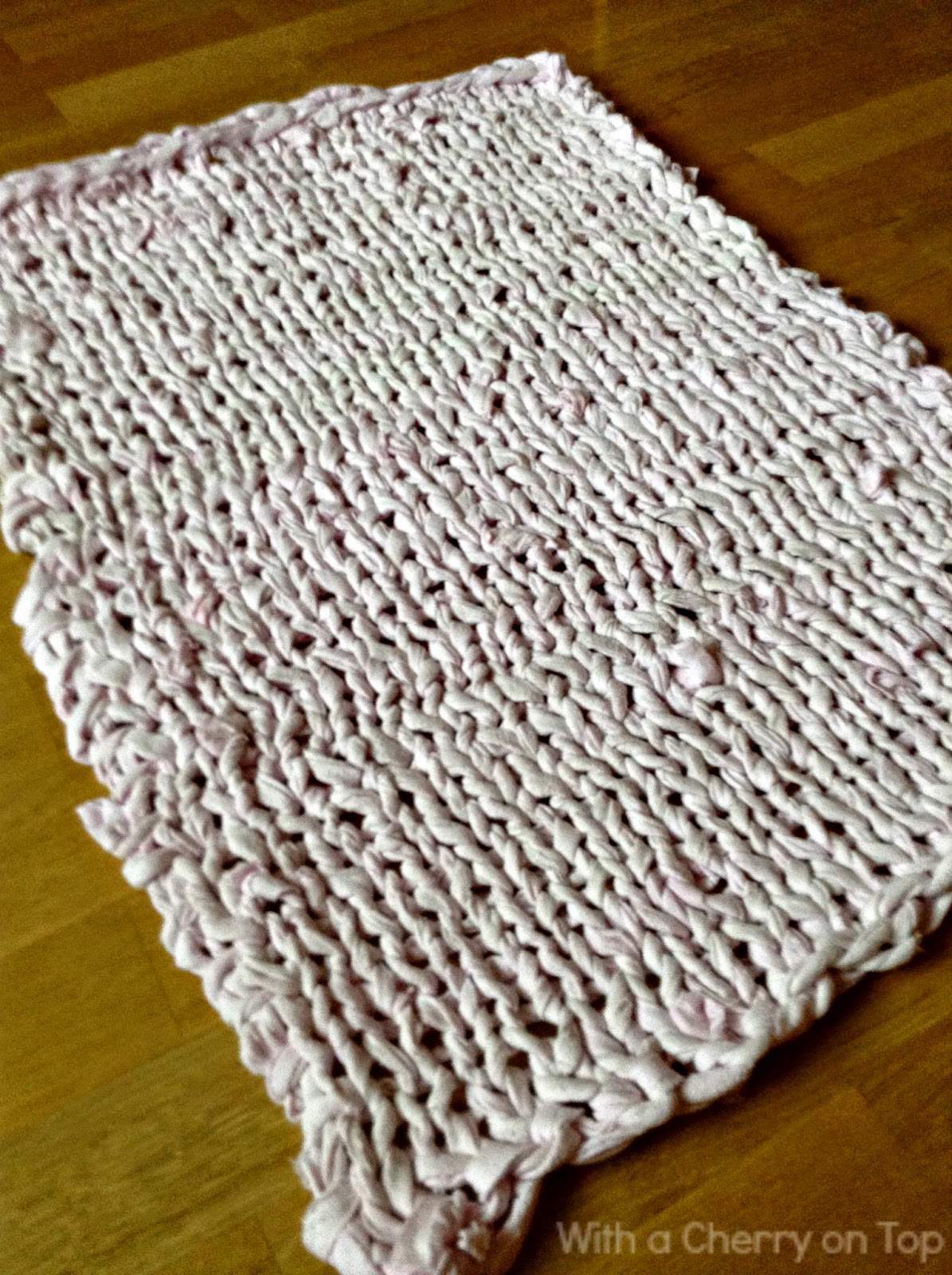 With Glitter on Top DIY Knit Rug