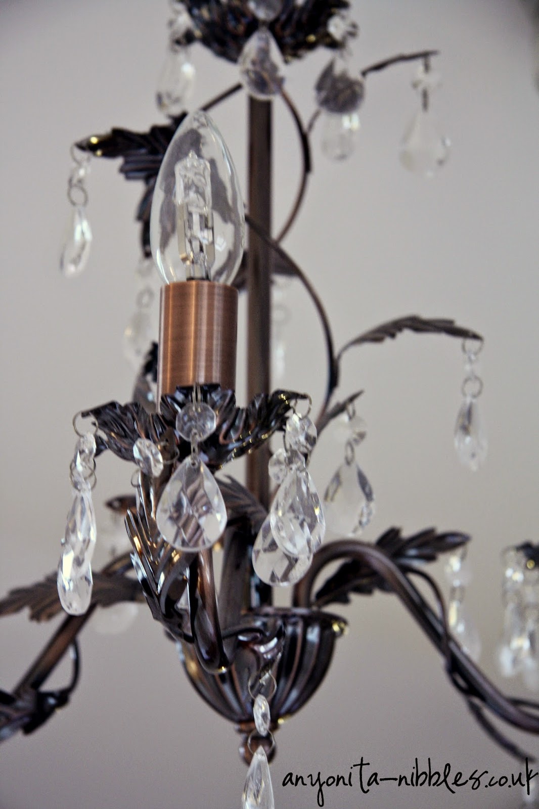 Ornate crystal chandelier detail at Ox Pasture Hall Hotel | Anyonita-nibbles.co.uk
