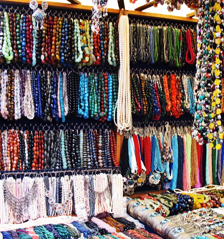 Stock Pictures Costume jewellery beads and necklaces