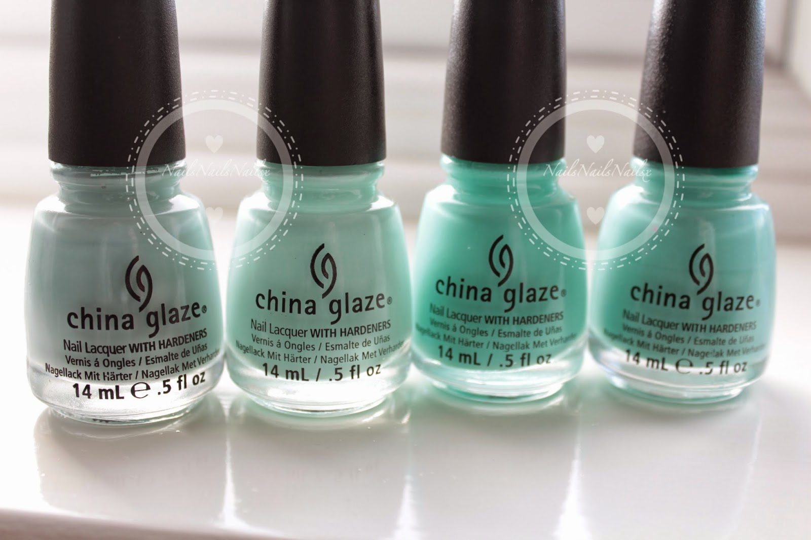 China Glaze Blue Toned Polish Comparisons CeJo
