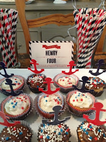 red, white, and blue nautical birthday party