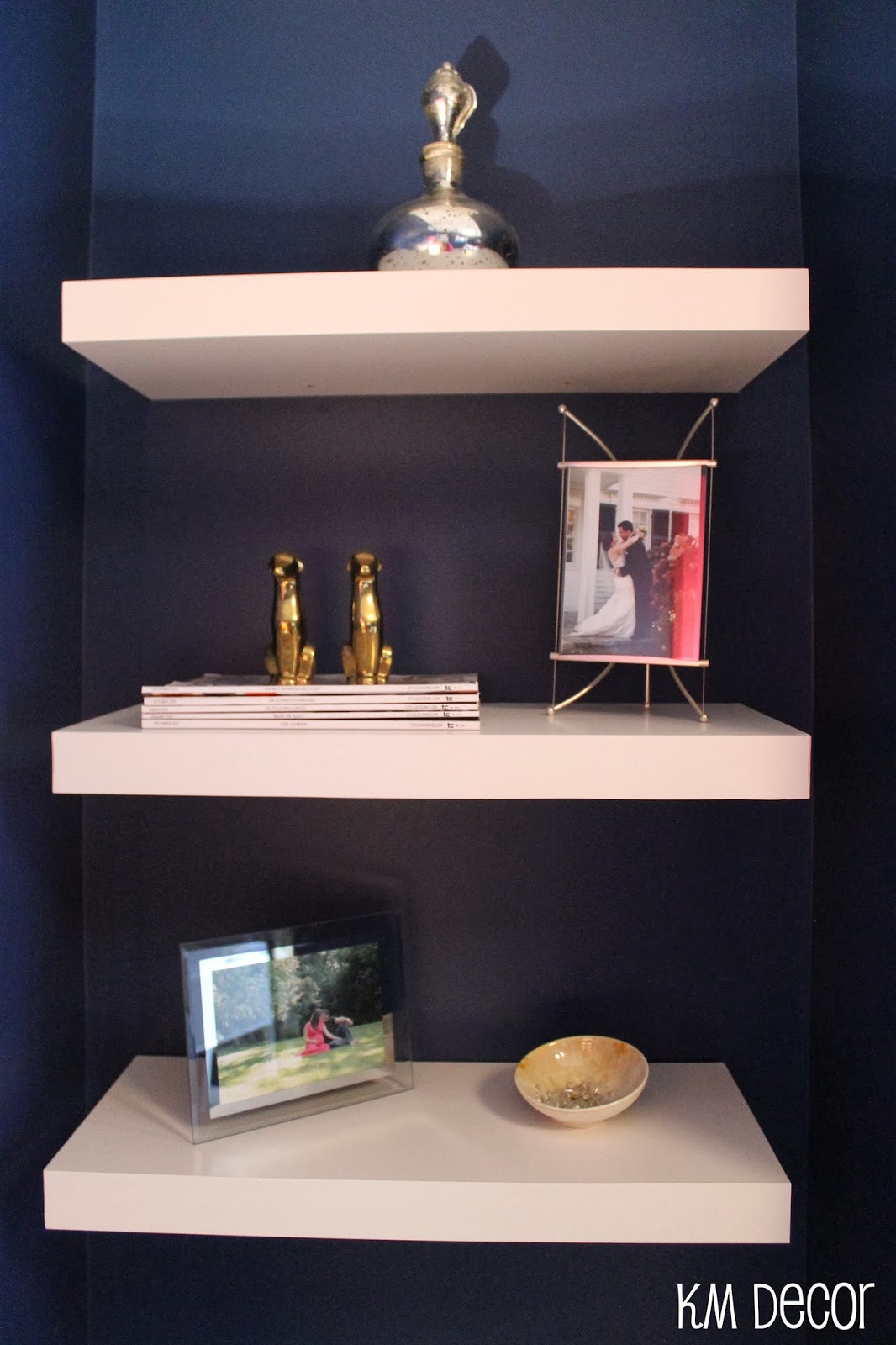 KM Decor Floating Office Shelves