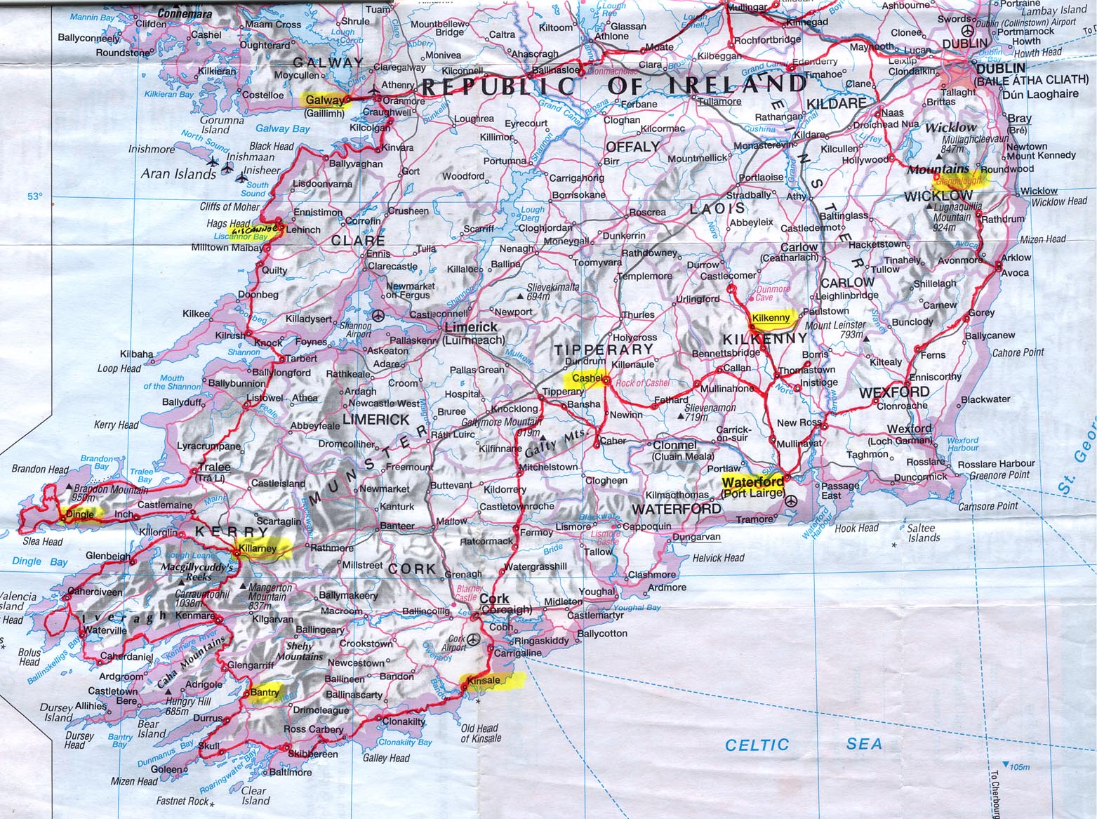 This is a picture of Effortless Printable Road Map of Ireland It is a graphic of Effortless Printable Road Map of Ireland