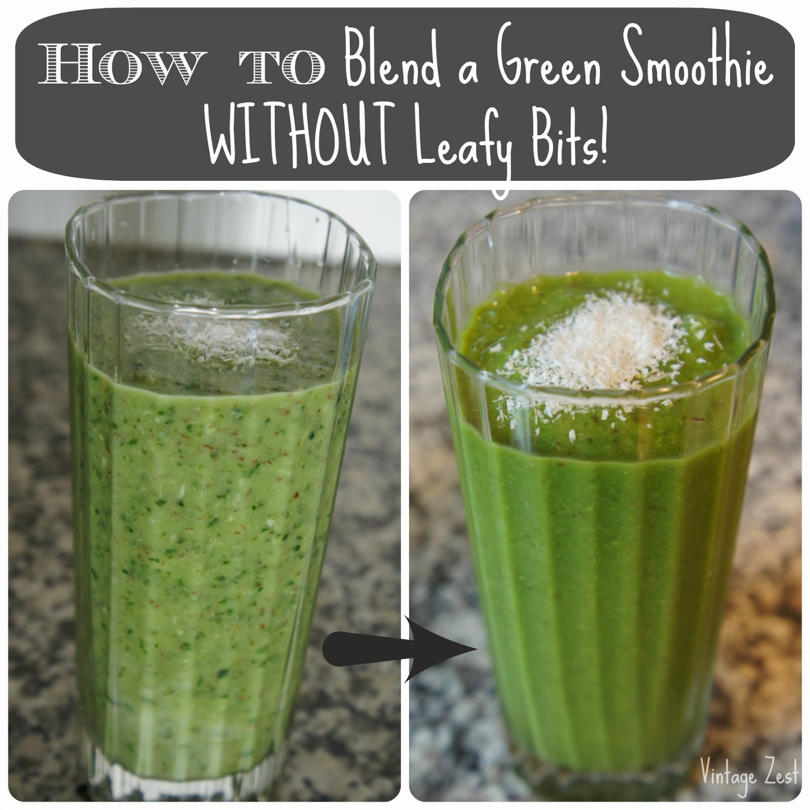 Tip Blend Green Smoothies without Green Leafy Bits (or an expensive