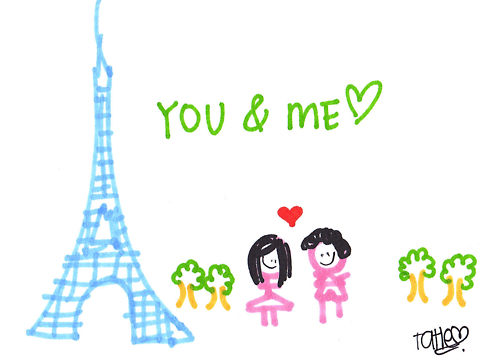 Paris: Paris Eiffel Tower cartoon