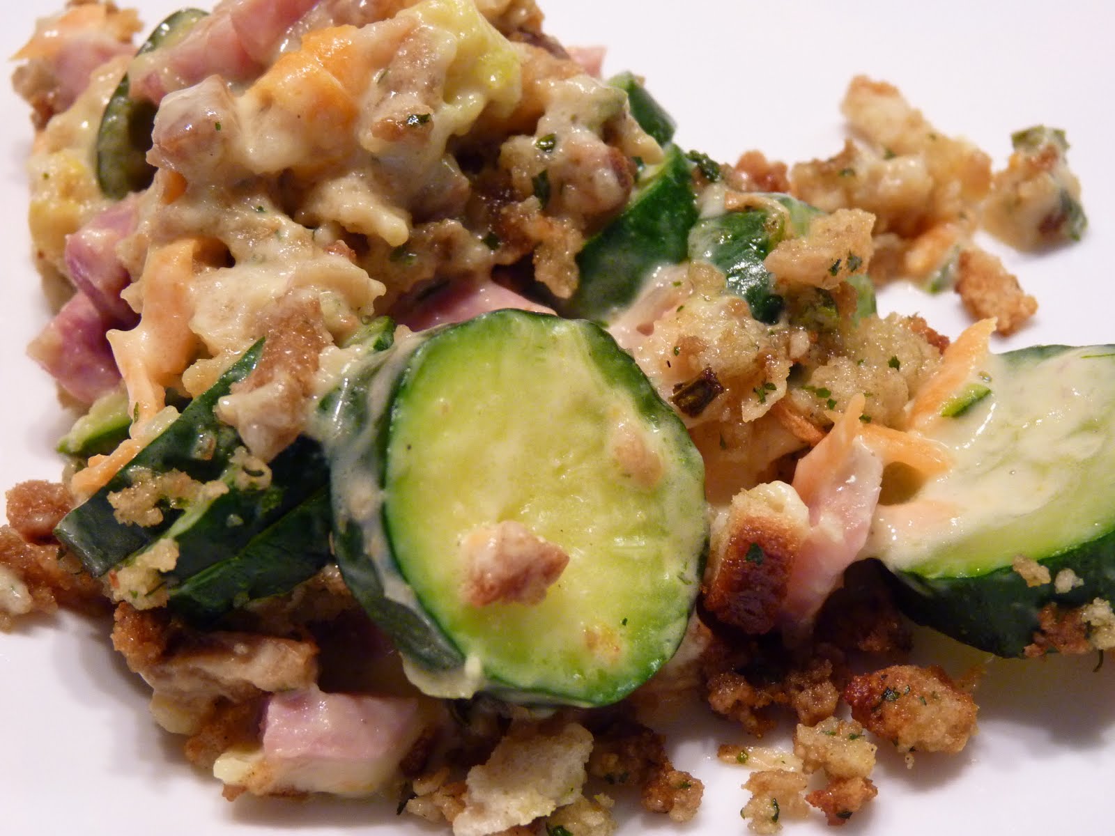 Fantastic Family Favorites Summer Zucchini Casserole with Ham