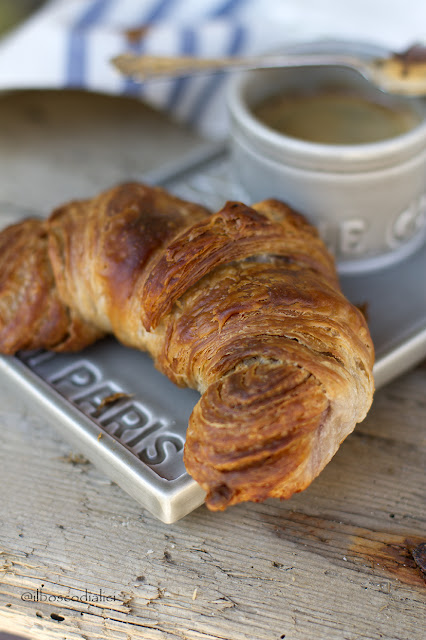 Croissant con farina di castagne e marmellata di bacolini