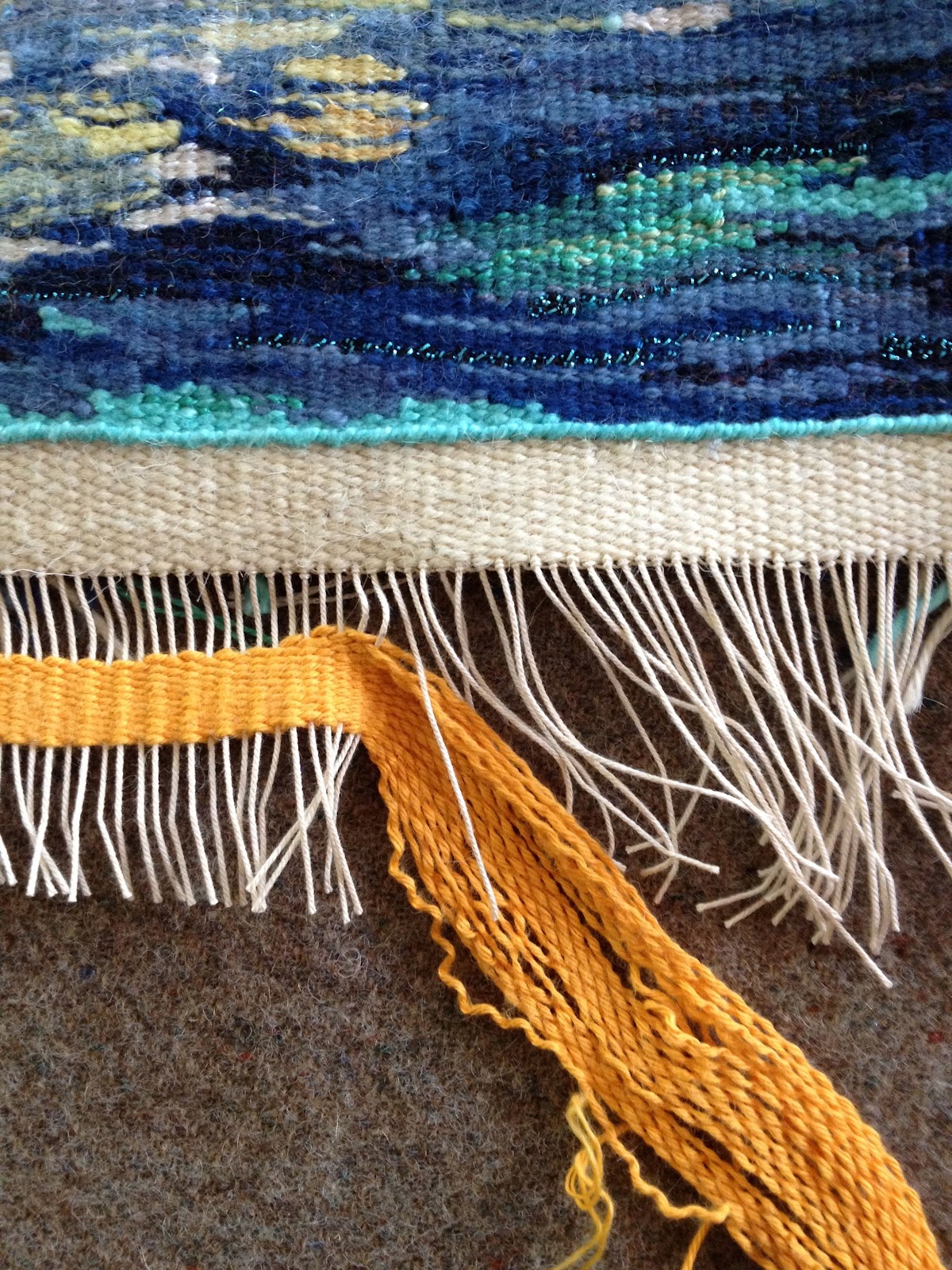 J Meetze Threads Finishing a Small Tapestry