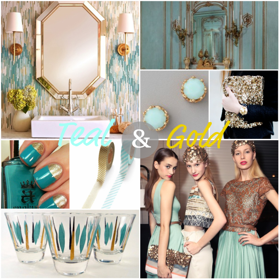 {Oh, So Darling} Color Palette Teal & Gold