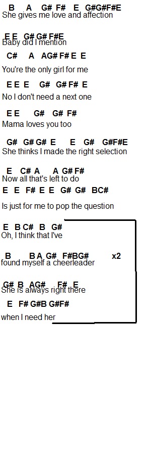 flute sheet music cheerleader cheerleader sheet music