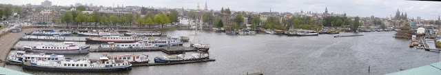 A panorama of the downtown of Amsterdam from Nemo Science Center in Amsterdam, Netherlands A panorama of the downtown of Amsterdam from Nemo Science Center in Amsterdam, Netherlands