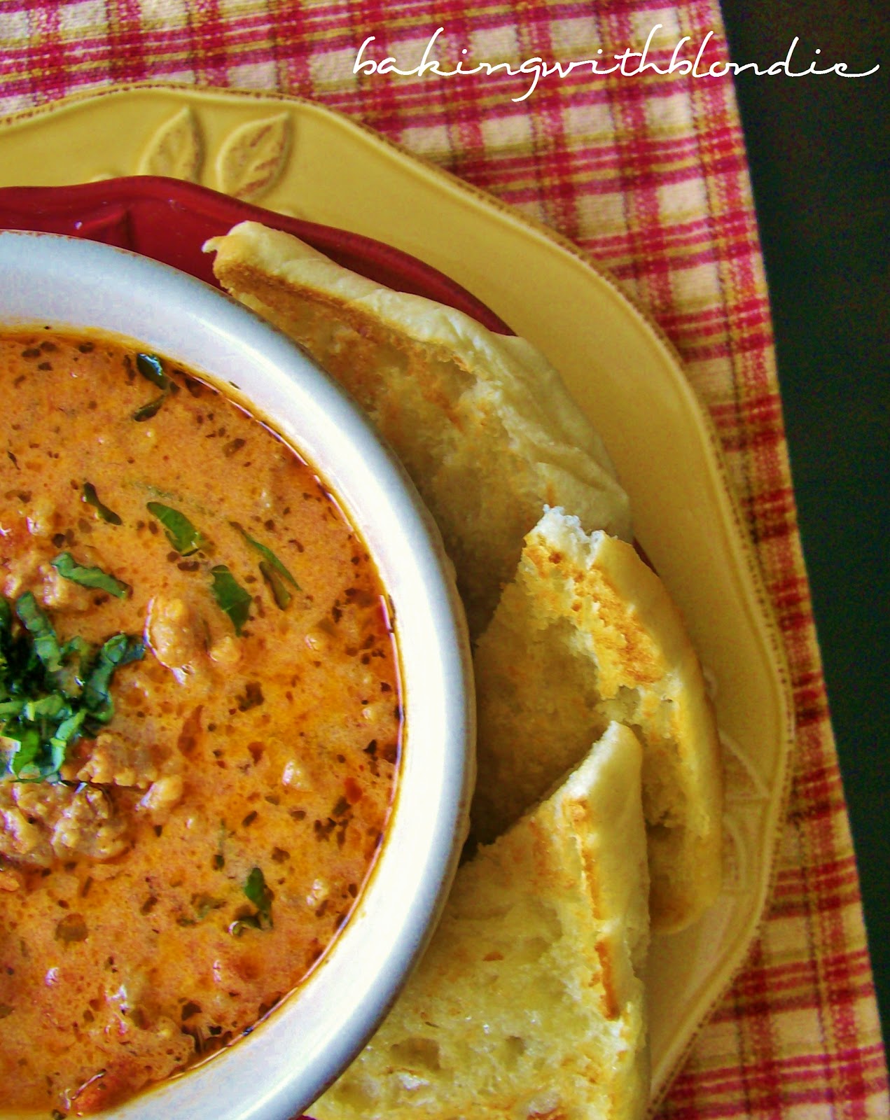 Creamy Tomato Basil Soup with Italian Sausage