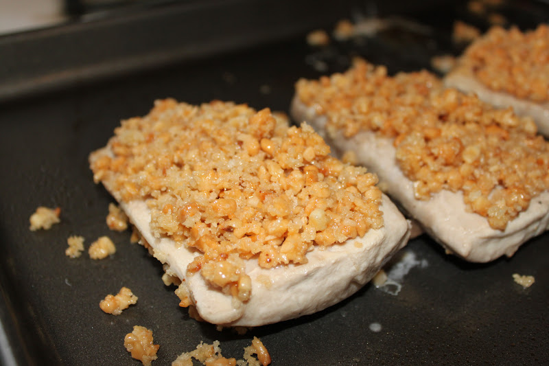 Naturally Delicious Macadamia Crusted Mahi Mahi with Peanut Sauce