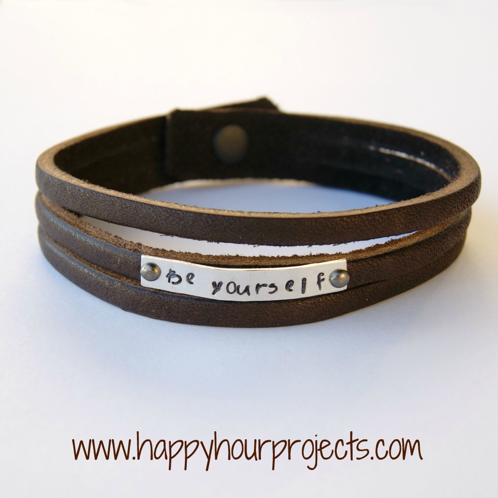 Stamped Leather Cuff Happy Hour Projects