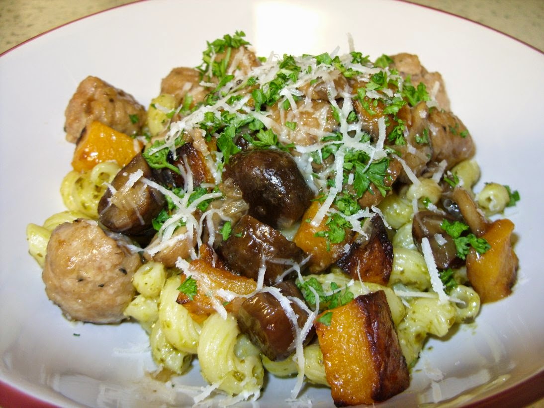 Jenny Eatwell's Rhubarb & Ginger Catalan Butifarra sausage pasta with